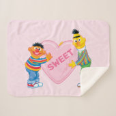 Ernie & Bert Big Valentine's Heart Sherpadecke (Vorderseite (Horizontal))