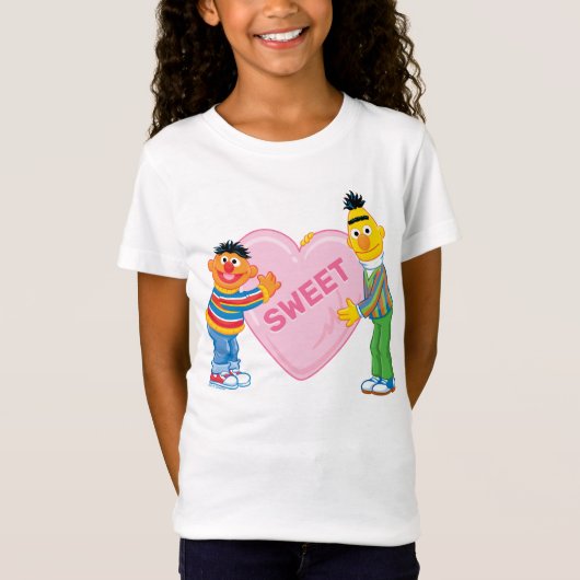 Ernie & Bert Big Valentine's Heart T-Shirt (Vorderseite)