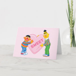 Ernie & Bert großes Herz zum Valentinstag Feiertagskarte