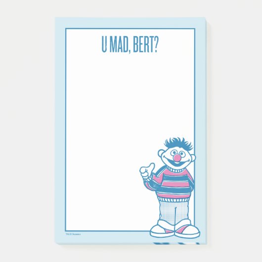 Ernie | Bist du sauer, Bert? Post-it Klebezettel (Vorderseite)