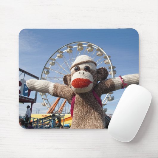 Ernie das Socken-Affe-Riesenrad Mousepad (Mit Mouse)