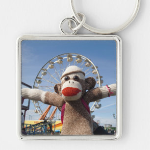 Ernie der Socken-Affe-Riesenrad-Schlüsselanhänge Schlüsselanhänger