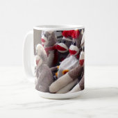 Ernie der Socken-Affe und die Freund-Tasse Kaffeetasse (Vorderseite Links)