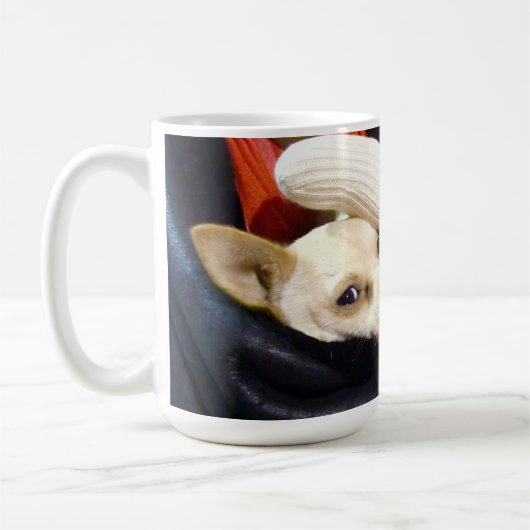 Ernie die Sockeaffe-und Chihuahua-Tasse Kaffeetasse (Links)