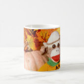 Ernie die Socken-Affe-Halloween-Kürbis-Tasse Kaffeetasse (Mittel)