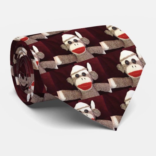 Ernie die Socken-Affe-Hals-Krawatte Krawatte (Gerollt)