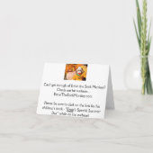 Ernie die Socken-Affe-Kürbis-Anmerkungs-Karte Karte (Rückseite)