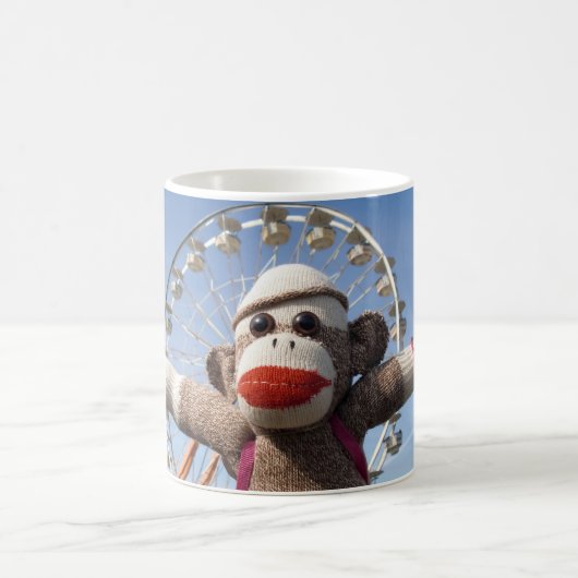 Ernie die Socken-Affe-Riesenrad-Tasse Kaffeetasse (Mittel)