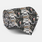 Ernie die Socken-Affe-Schach-Hals-Krawatte Krawatte (Gerollt)