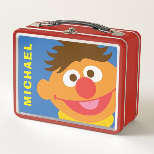Ernie Face | Füge Deinen Namen hinzu Metall Lunch Box (Vorderseite)