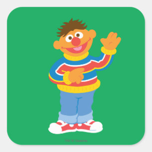 Ernie Grafik Quadratischer Aufkleber