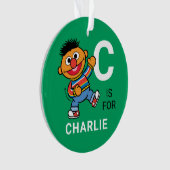 Ernie | Personalisierter Name mit Foto Ornament (Vorderseite)