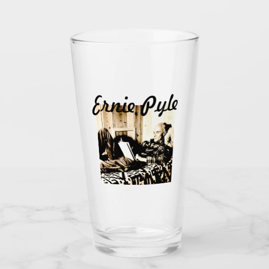 ERNIE PYLE BIER GLASS RECLINING GLAS (Vorderseite)