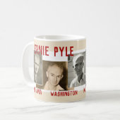 Ernie Pyle Kaffee-Tasse Indiana WWII Kaffeetasse (Vorderseite Links)