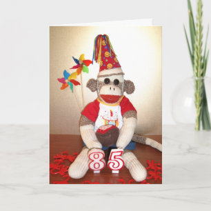 Ernie the Sock Monkey 85. Geburtstagskarte Karte