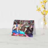 Ernie the Sock Monkey Karussell Horse Note Card Karte (Gelbe Blume)