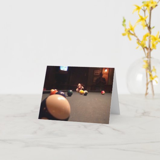 Ernie the Sock Monkey Pool Hall Note Card Karte (Gelbe Blume)