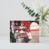 Ernie the Sock Monkey Postcard Postkarte (Stehend Vorderseite)