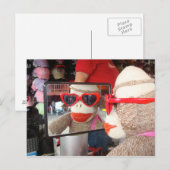 Ernie the Sock Monkey Postcard Postkarte (Vorne/Hinten)