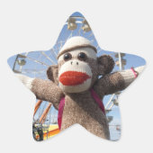 Ernie the Sock Monkey Star Sticker (Vorderseite)