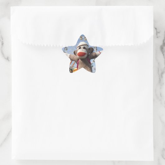 Ernie the Sock Monkey Star Sticker (Tasche)