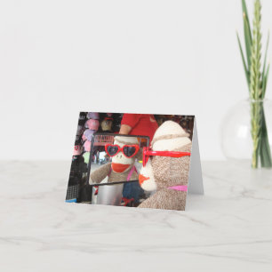 Ernie the Sock Monkey Sungasse Feiertagskarte