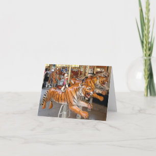 Ernie the Sock Monkey Tiger Karusselle Note Card Feiertagskarte