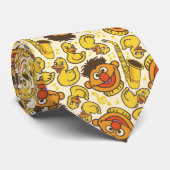 Ernie und Rubber Duckie Pattern Krawatte (Gerollt)
