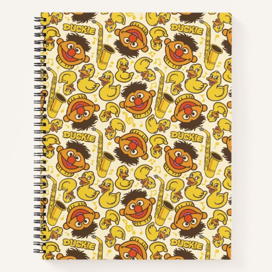 Ernie und Rubber Duckie Pattern Notizblock (Vorderseite)
