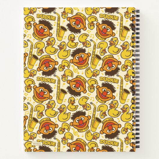 Ernie und Rubber Duckie Pattern Notizblock (Rückseite)