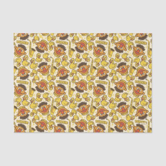 Ernie und Rubber Duckie Pattern Seidenpapier (Vorderseite)