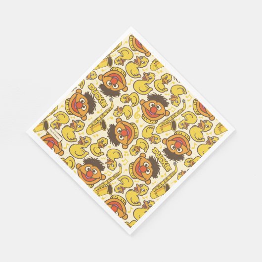 Ernie und Rubber Duckie Pattern Serviette (Ecke)