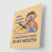 ErnieYeah, ich bin in Fitness Quadratische Wanduhr (Winkel)