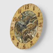 Ernst Haeckel alte Modeillustrierung Lacertilia Große Wanduhr (Winkel)