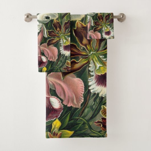 Ernst Haeckel Art Print, Orchidae Oncidiums, Tulpe Badhandtuch Set (Insitu)