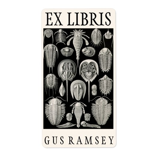 Ernst Haeckel Aspidonia Buchzeichen (Vorne)