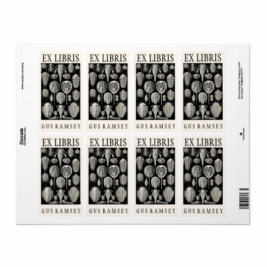 Ernst Haeckel Aspidonia Buchzeichen (Vorne)