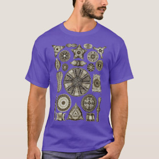 Ernst Haeckel Diatel Vintag Brown T-Shirt