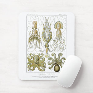 Ernst Haeckel Gamochonia Octopus & Tintenfisch Mousepad