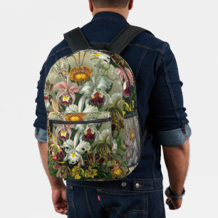 Ernst Haeckel Orchideen, Vintage Regenwaldblumen Bedruckter Rucksack
