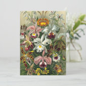 Ernst Haeckel Orchids, Vintage Regenwald-Blume Einladung (Stehend Vorderseite)
