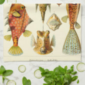 Ernst Haeckel Ostraciontes Boxfish Cowfish Geschirrtuch (Gefaltet)