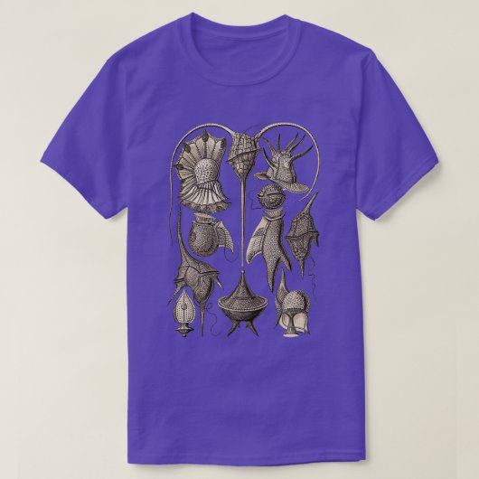 Ernst Haeckel Peridinea Plankton Wenge T-Shirt (Design vorne)