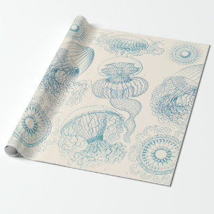 Ernst Haeckel Quallen Vintage Wissenschaftskunst Geschenkpapier