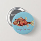 Ernst Haeckel Schiffs- Roter Kofferfisch Meerestie Button (Vorne & Hinten)