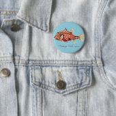 Ernst Haeckel Schiffs- Roter Kofferfisch Meerestie Button (Beispiel)