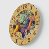 Ernst Haeckel-Seeanemonen-Marinesoldat: Actiniae Große Wanduhr (Winkel)