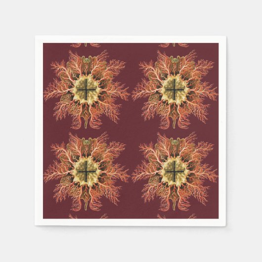 Ernst Haeckel Seescheide Rotes Meer Lebens Kunst Serviette (Vorderseite)