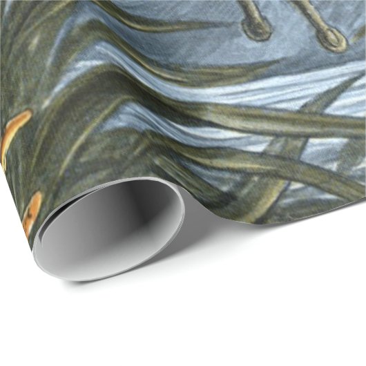 Ernst Haeckel-Sorte exotischer Frösche:Batrachia Geschenkpapier (Rolleneckpunkt)