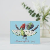 Ernst Haeckel Vintag Hummingbird Bird Postkarte (Stehend Vorderseite)